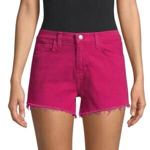 L’AGENCE Ryland High-Rise Cutoff Denim Shorts in Magenta Pink Women’s Size 27